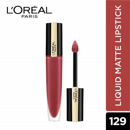 L'Oreal Paris Rouge Signature Matte Liquid Lipstick - 129 Lead