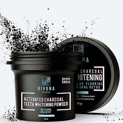 Rivona Naturals Activated Charcoal Teeth Whitening Powder - BUDEN
