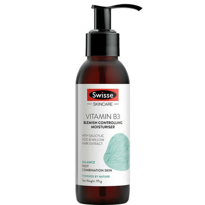 Swisse Skincare Vit B3 Blemish Moisturiser With Green Tea & Willow Bark Extract - BUDNEN