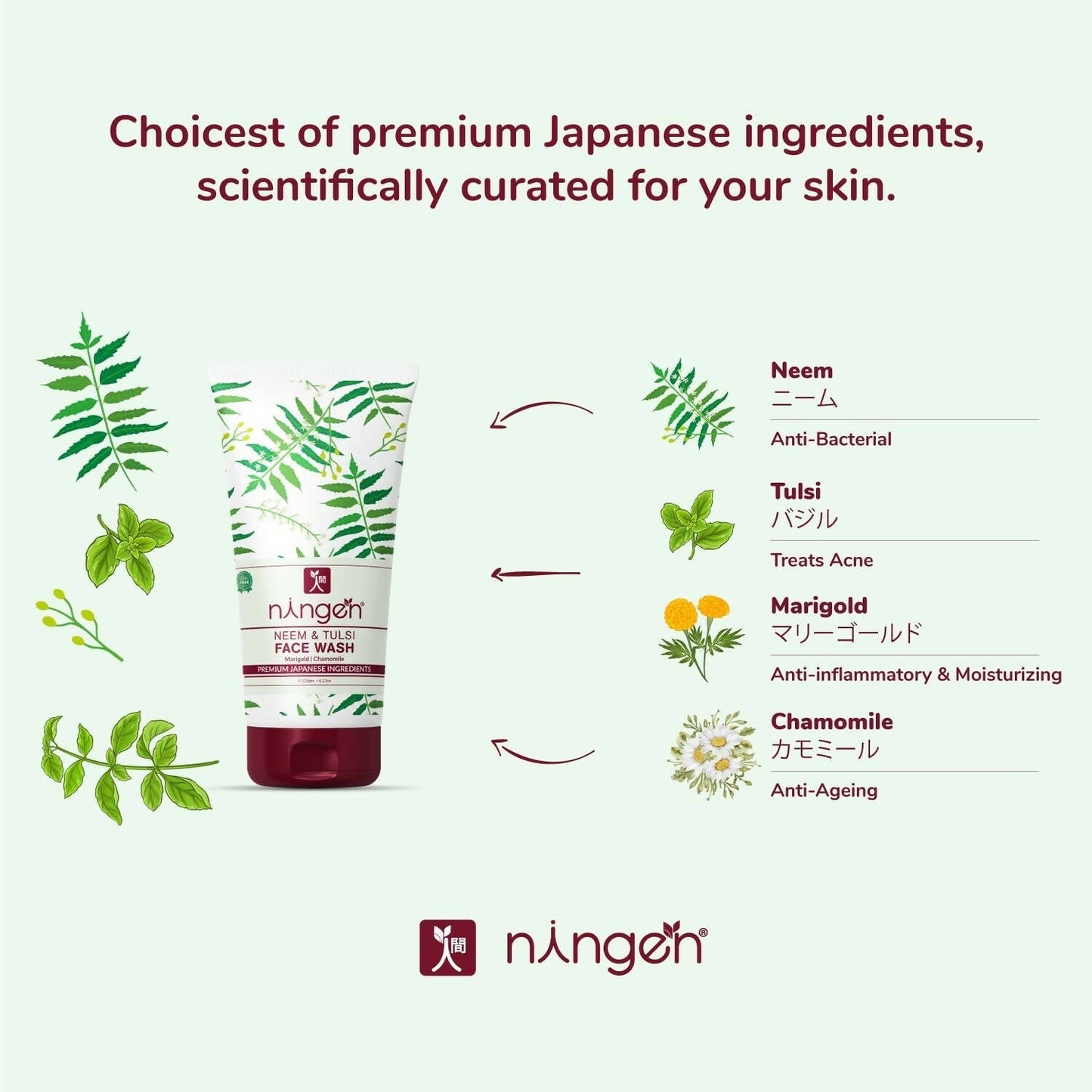 Ningen Neem and Tulsi Face Wash