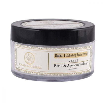 Khadi Natural Rose & Apricot Walnut Herbal Exfoliating Facial Scrub