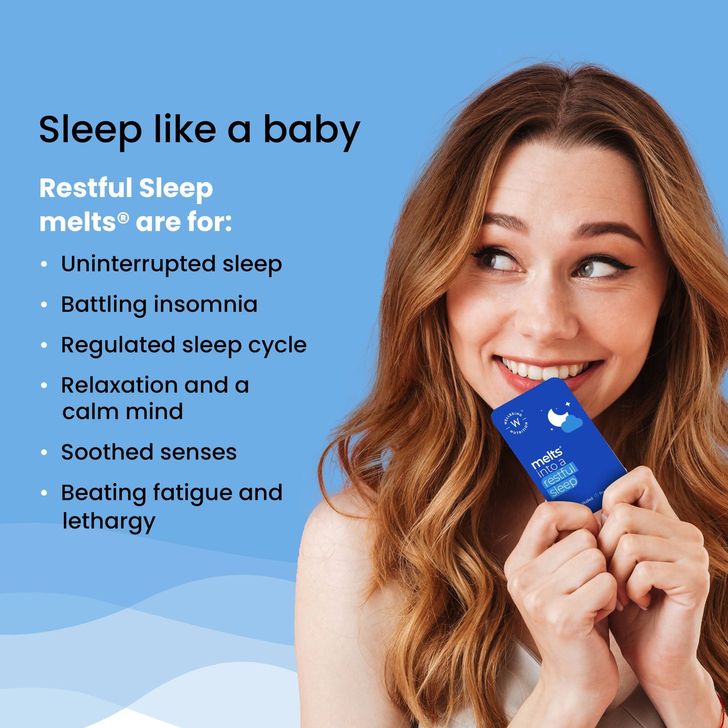 Wellbeing Nutrition Melts Restful Sleep Oral Strips-Calming Chamomile Lavender Flavor