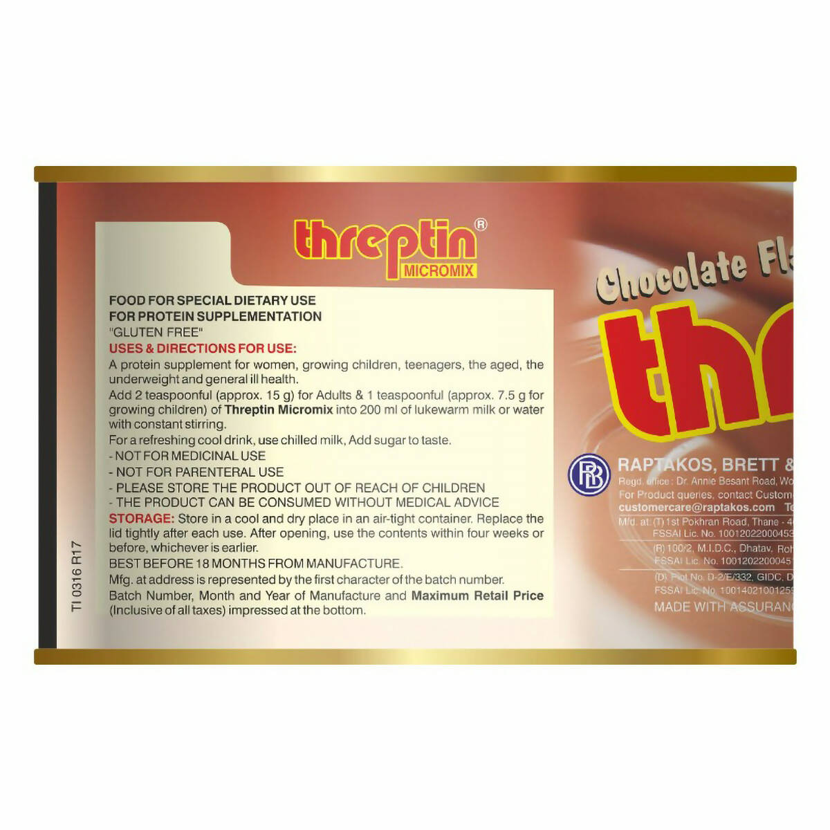 Threptin Micromix Powder - Chocolate Flavor