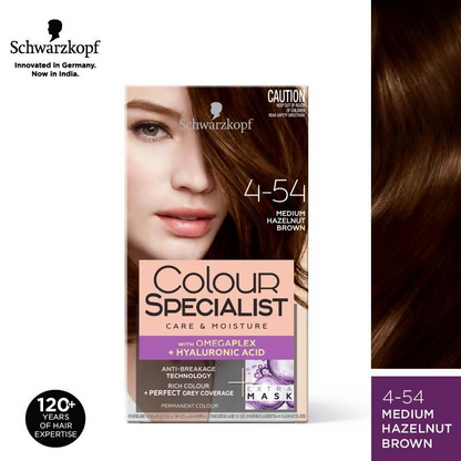 Schwarzkopf Colour Specialist Permanent Hair Colour - 4.54 Medium Hazelnut Brown