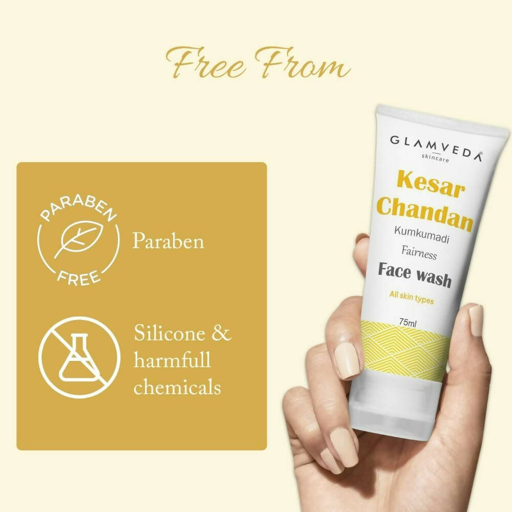 Glamveda Kesar Chandan Kumkumadi Fairness Face Wash