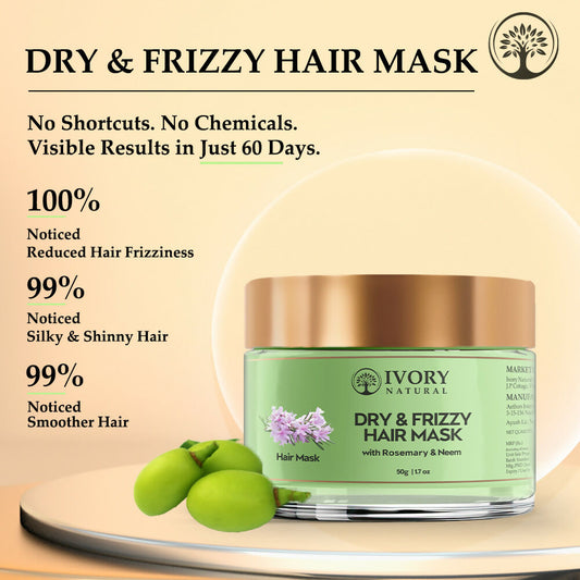 Ivory Natural Dry Rough Hair Mask For Smooths Hair, Frizz Reduction