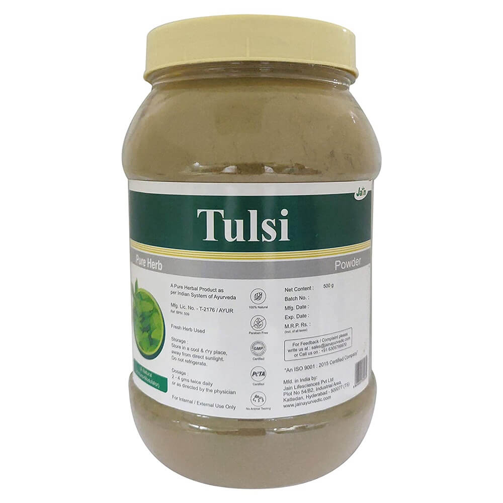 Jain Tulsi Ocimum Sanctum/Holy Basil Pure Powder - 400 g