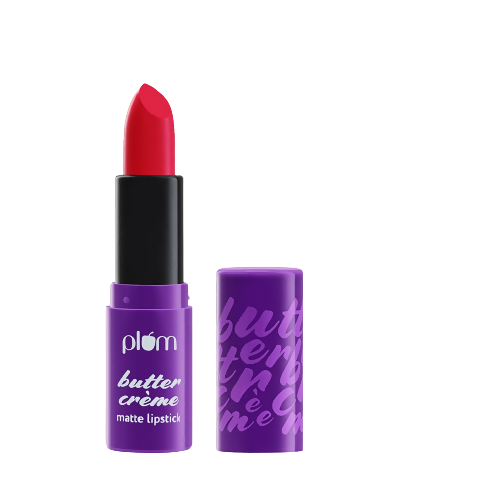 Plum Butter Cr??me Matte Lipstick Scarlet Siren - 134 (True Red) - BUDNE