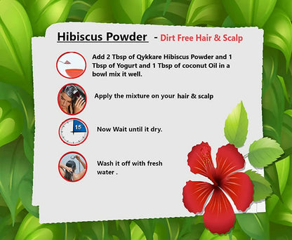 Qykkare Premium Hibiscus Powder For Hair Growth