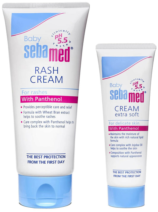 Sebamed Baby Cream Extra Soft 50ml & Baby Rash Cream 100ml Combo