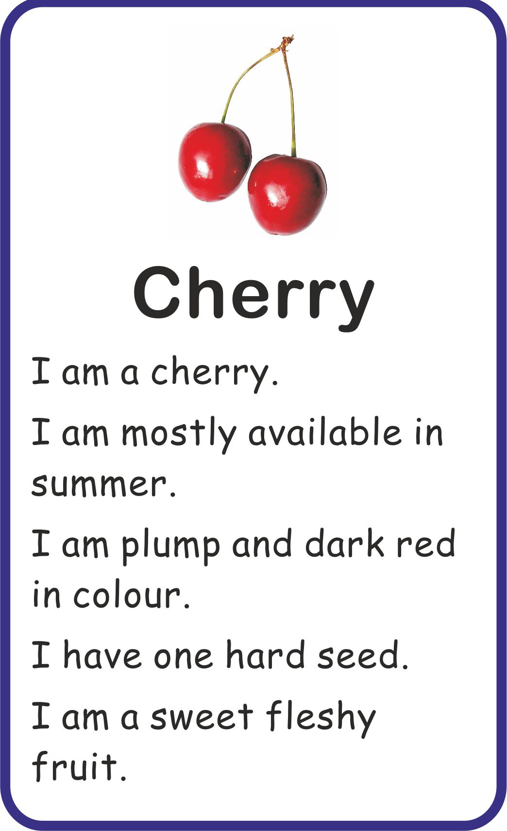 Jolly Kids Flash Card - Fruits