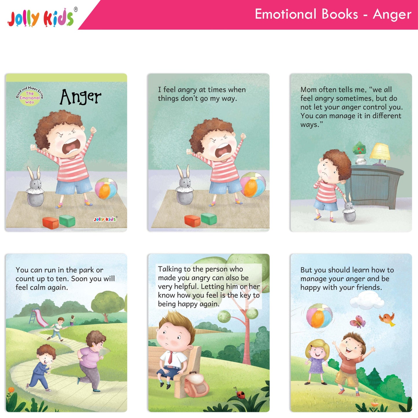 Jolly Kids Good & Happy Living The Emotional Way Story Books (Set of 8) Learning Stories about Feeling and Emotions| Ages 3 - 8 years