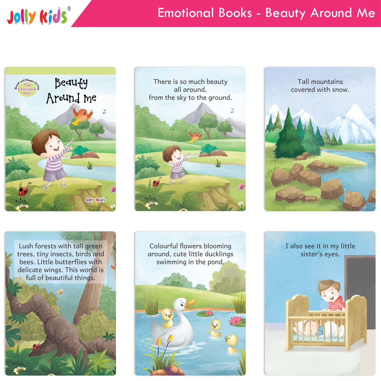 Jolly Kids Good & Happy Living The Emotional Way Story Books (Set of 8) Learning Stories about Feeling and Emotions| Ages 3 - 8 years