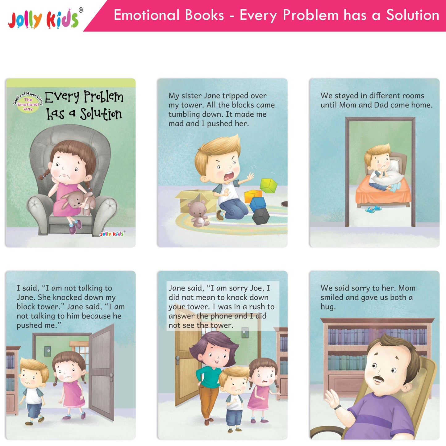 Jolly Kids Good & Happy Living The Emotional Way Story Books (Set of 8) Learning Stories about Feeling and Emotions| Ages 3 - 8 years