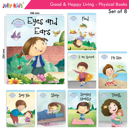 Jolly Kids Good & Happy Living The Physical Way Stories Books Set of 8| Kids learning Physical Health Activity| Ages 3-6 Years