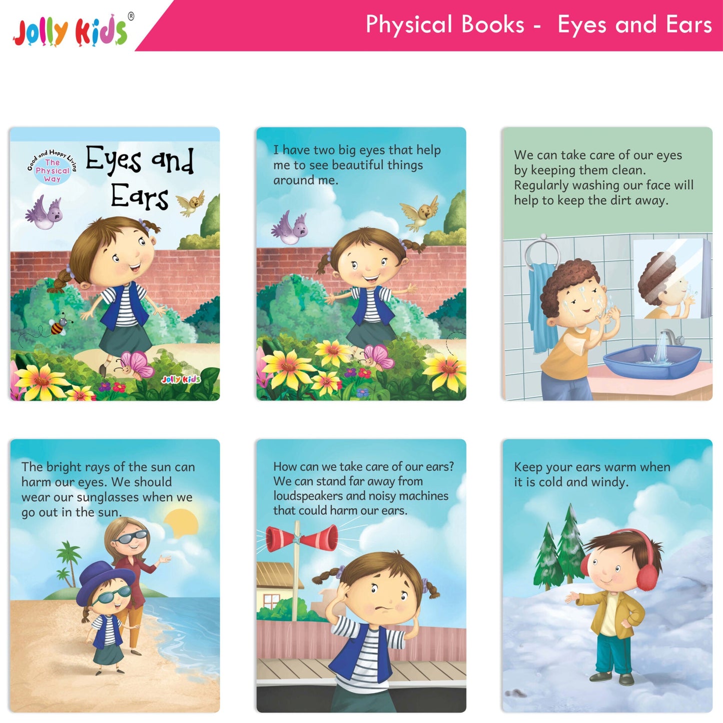 Jolly Kids Good & Happy Living The Physical Way Stories Books Set of 8| Kids learning Physical Health Activity| Ages 3-6 Years