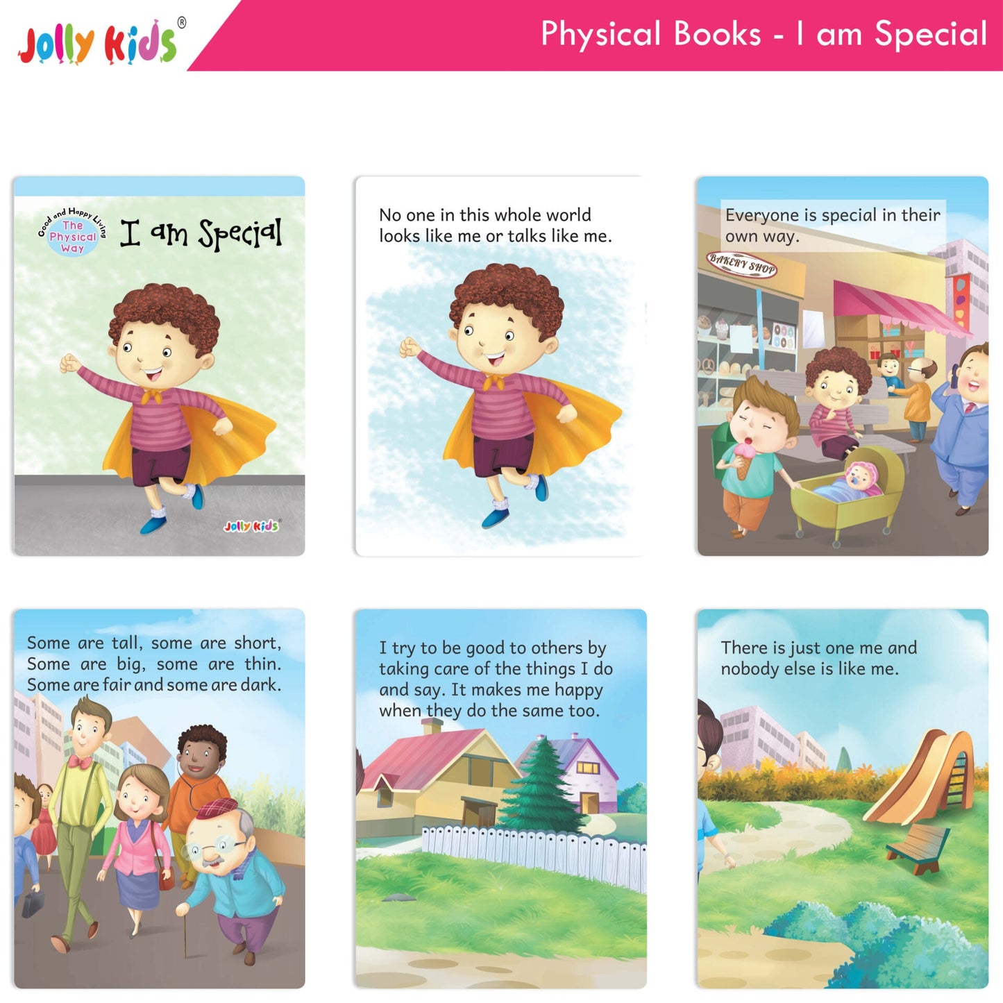 Jolly Kids Good & Happy Living The Physical Way Stories Books Set of 8| Kids learning Physical Health Activity| Ages 3-6 Years