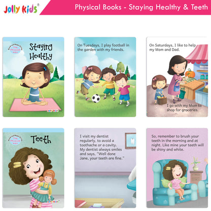 Jolly Kids Good & Happy Living The Physical Way Stories Books Set of 8| Kids learning Physical Health Activity| Ages 3-6 Years