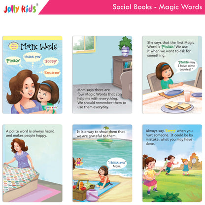 Jolly Kids Good & Happy Living The Social Way Series Books (Set of 8)| Kids Learning Social Reponsibilities in Short Stories Books Ages 3 - 8 Years