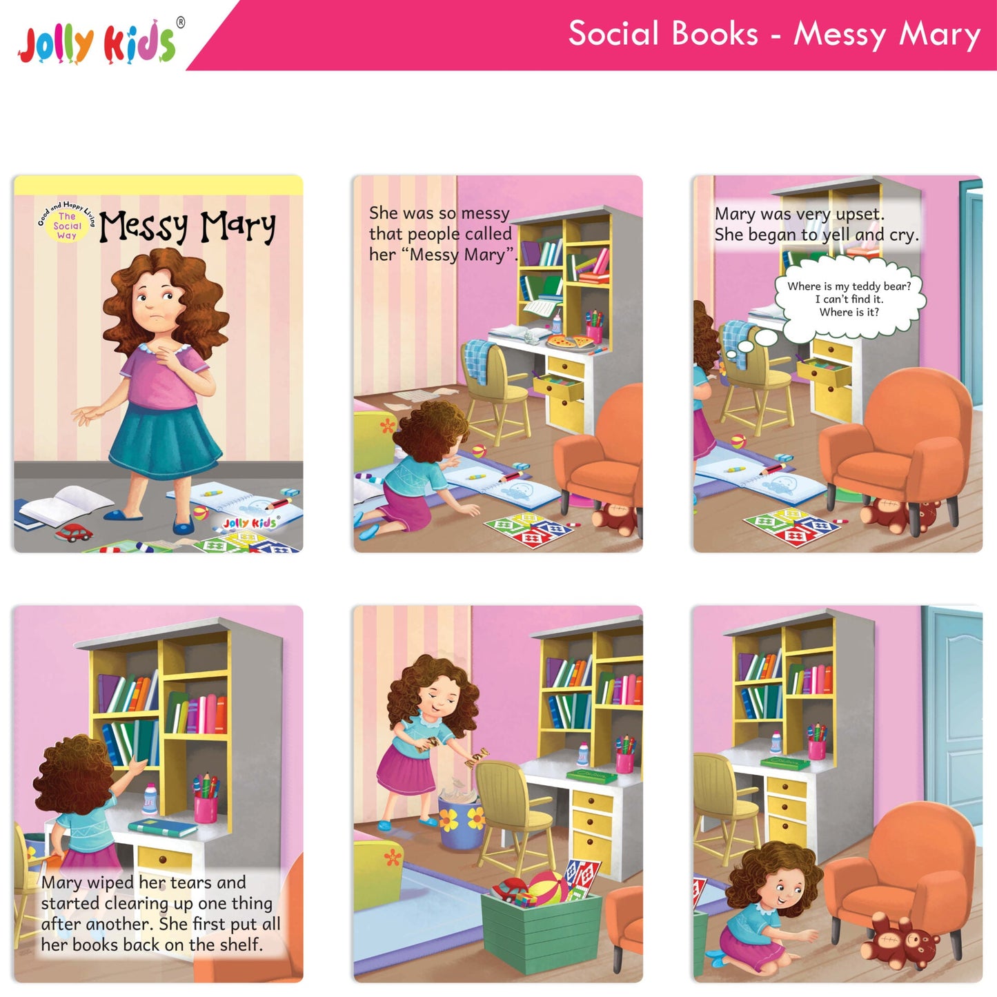 Jolly Kids Good & Happy Living The Social Way Series Books (Set of 8)| Kids Learning Social Reponsibilities in Short Stories Books Ages 3 - 8 Years