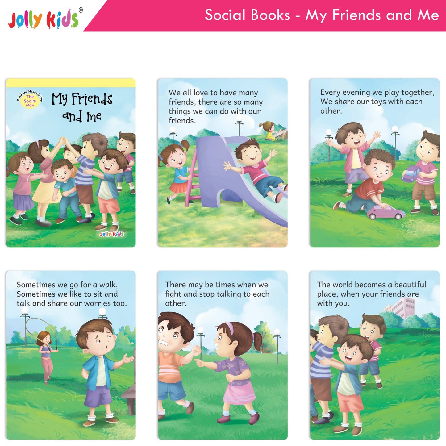 Jolly Kids Good & Happy Living The Social Way Series Books (Set of 8)| Kids Learning Social Reponsibilities in Short Stories Books Ages 3 - 8 Years