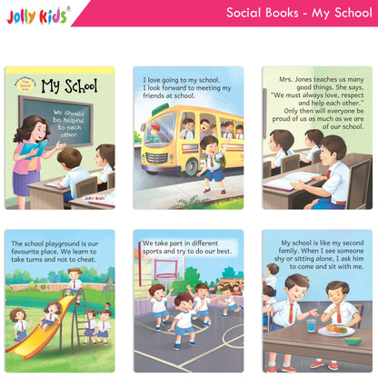 Jolly Kids Good & Happy Living The Social Way Series Books (Set of 8)| Kids Learning Social Reponsibilities in Short Stories Books Ages 3 - 8 Years