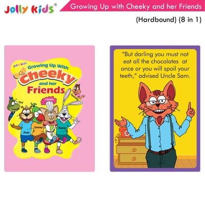 Jolly Kids Growing Up with Cheeky and Her Friends (8 in 1)|Character base Story Book for Kids Ages 3-8 years| Hardbound Book