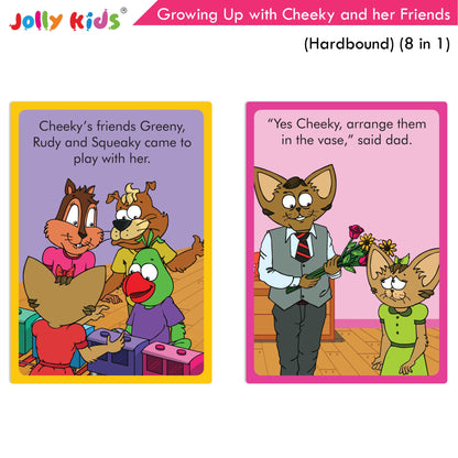 Jolly Kids Growing Up with Cheeky and Her Friends (8 in 1)|Character base Story Book for Kids Ages 3-8 years| Hardbound Book