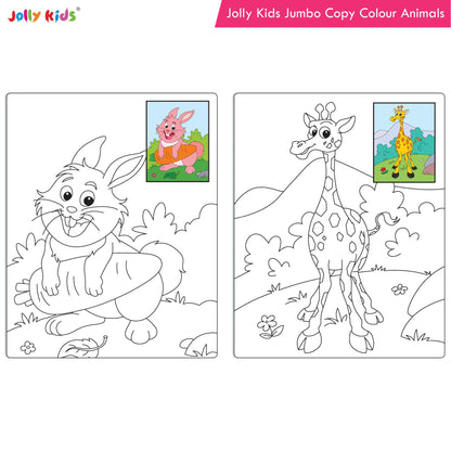 Jolly Kids Jumbo Copy Colouring Books for Kids| Fun Colouring Activity Books: Birds, Dinosaurs, Animals & Ocean| Ages 3-10 Years