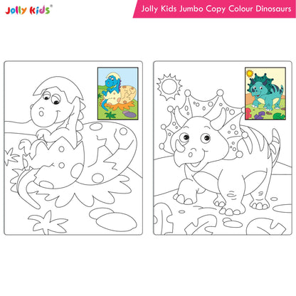 Jolly Kids Jumbo Copy Colouring Books for Kids| Fun Colouring Activity Books: Birds, Dinosaurs, Animals & Ocean| Ages 3-10 Years