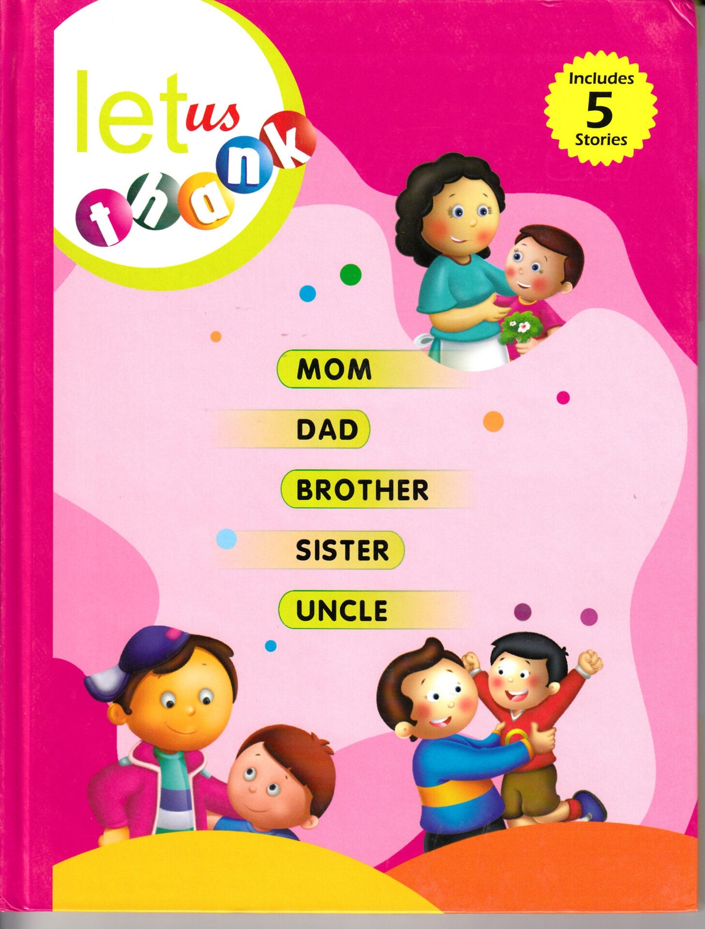 Jolly Kids Let Us Thank To Mom, Dad, Brother, Sister, Uncle Hardbound 5 in 1 Stories Book| Ages 3-7 Year -  buy in usa 