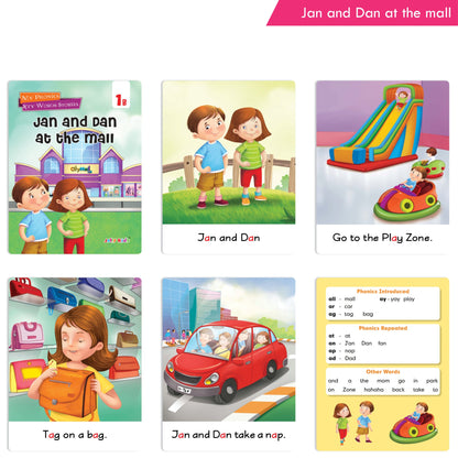 Jolly Kids My Phonic Key Words Stories Books Set of 12| Ages 3-8 Years| Phonics Books | Phonetic Reader Books for Kids