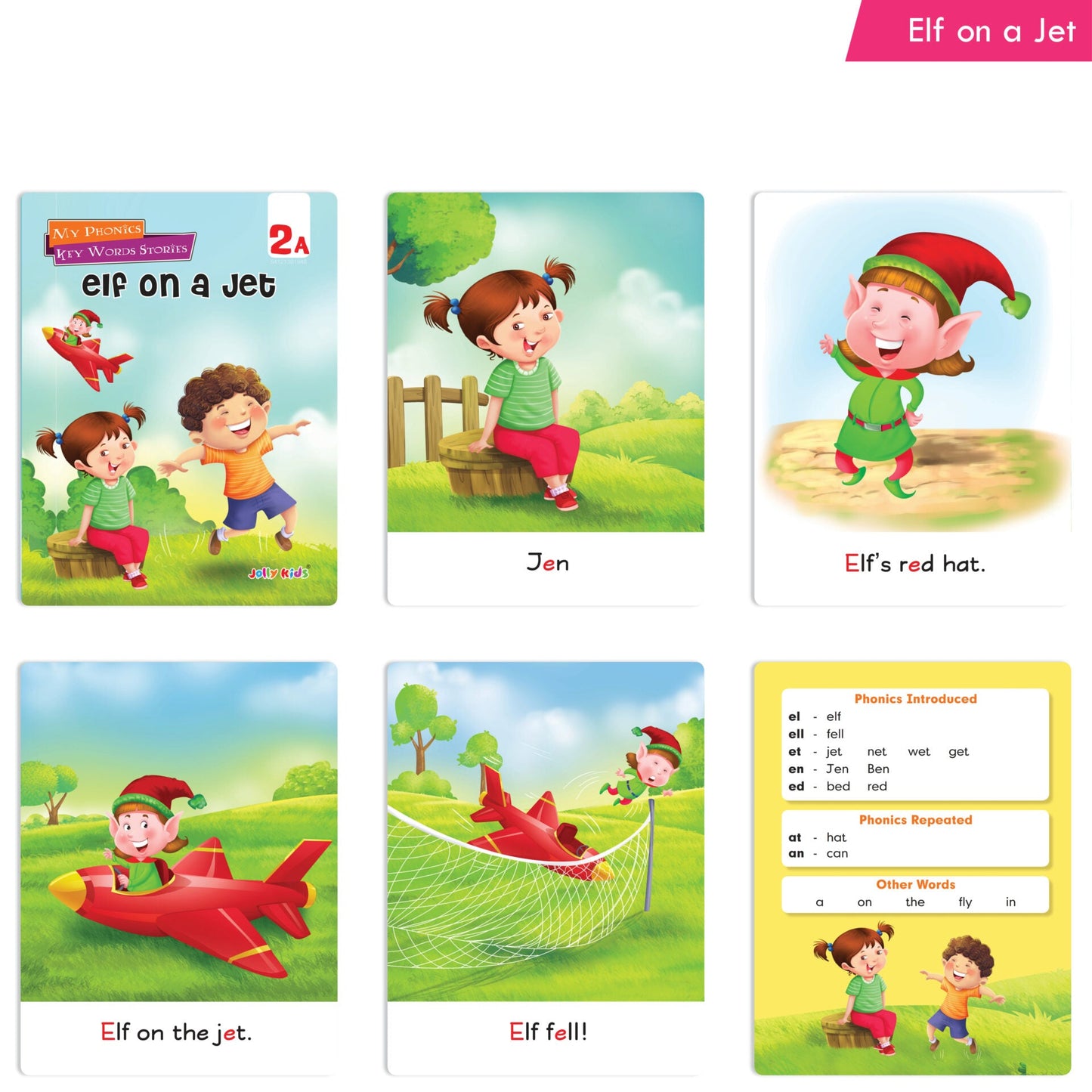 Jolly Kids My Phonic Key Words Stories Books Set of 12| Ages 3-8 Years| Phonics Books | Phonetic Reader Books for Kids