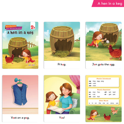 Jolly Kids My Phonic Key Words Stories Books Set of 12| Ages 3-8 Years| Phonics Books | Phonetic Reader Books for Kids