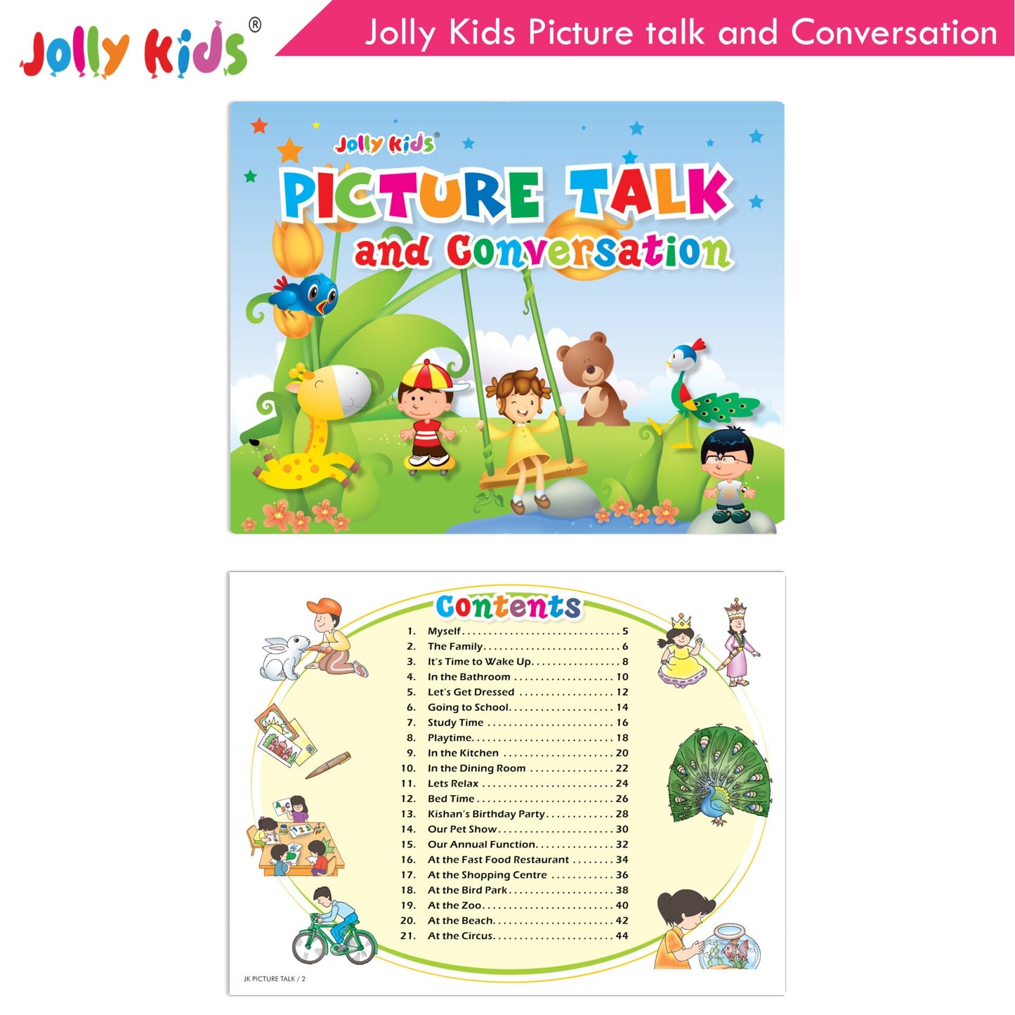 Jolly Kids Picture talk and Conversation Book for Kids| Age 2-6 Year