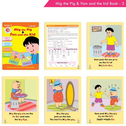 Jolly Kids Story Time Phonics Book Series 1 (Set of 10)| Short & Long Sound| Phonic Sound Stories Book for Kids Ages 4-8 Years