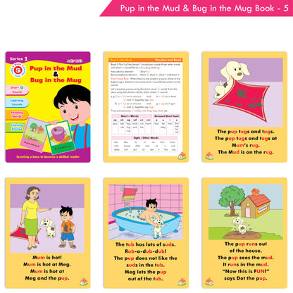 Jolly Kids Story Time Phonics Book Series 1 (Set of 10)| Short & Long Sound| Phonic Sound Stories Book for Kids Ages 4-8 Years