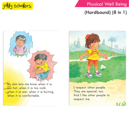 Jolly Scholars Physical Well Being Hardbound 8 in 1 Stories Book for Kids| Promote Physical Health Activity, Fitness & Exercise| Ages 3-6 Years