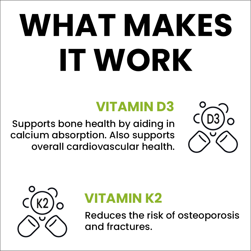 Sprowt Vitamin D3 + K2 Help in Strong Bones Tablets