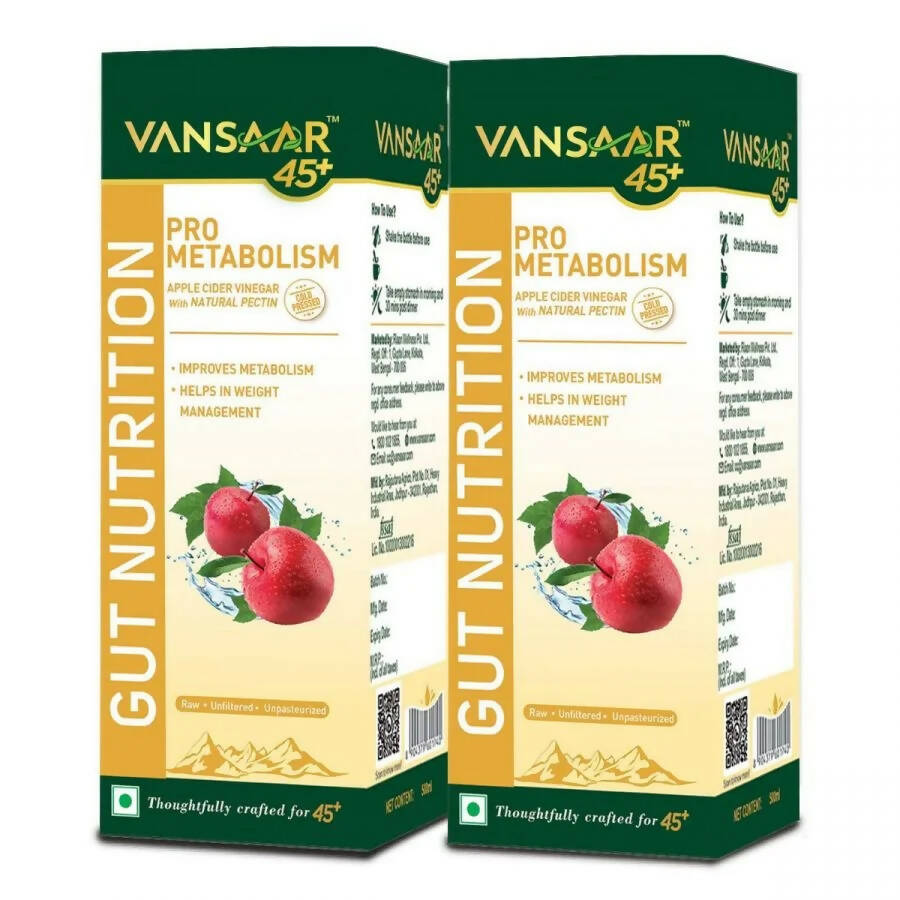 Vansaar 45 + Gut Nutrition Pro Metabolism Apple Cider Vinegar