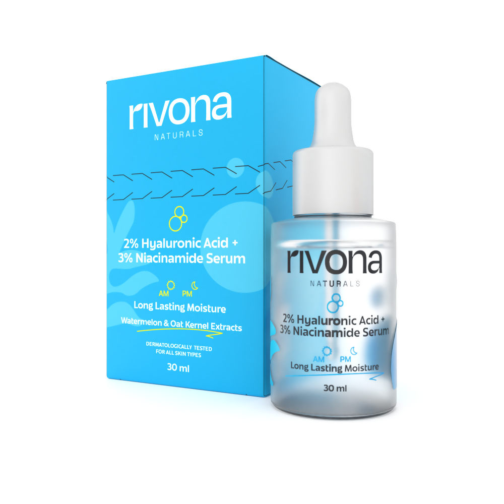 Rivona Naturals 2% Hyaluronic Acid + 3% Niacinamide Face Serum - BUDNEN