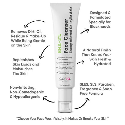 Cos-IQ BHA-2% Salicylic Acid Face Cleanser