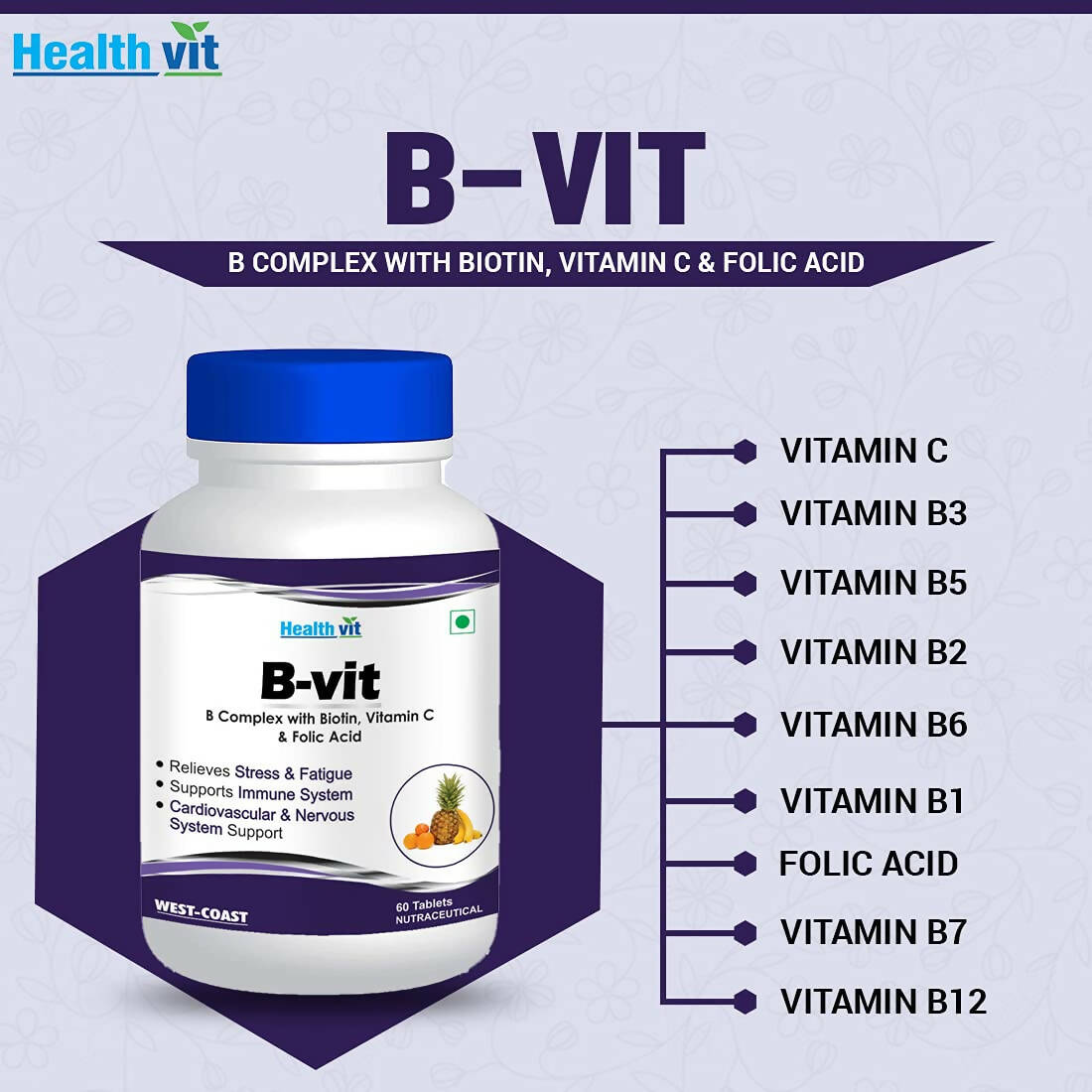 Healthvit Nutrition Natural B-Vit Tablets