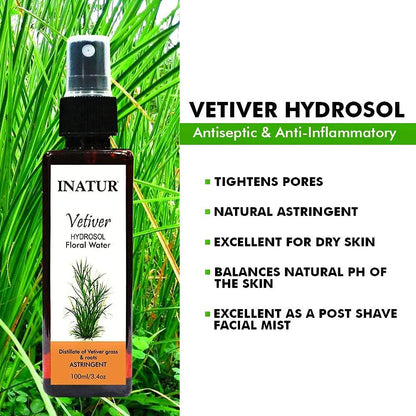 Inatur Vetiver Hydrosol Floral Water