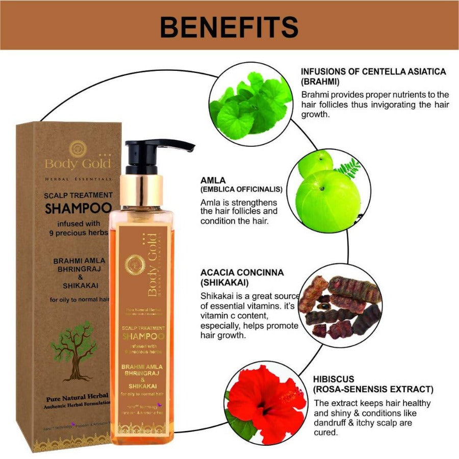 Body Gold Brahmi Amla Shampoo For Oily & Normal Hair