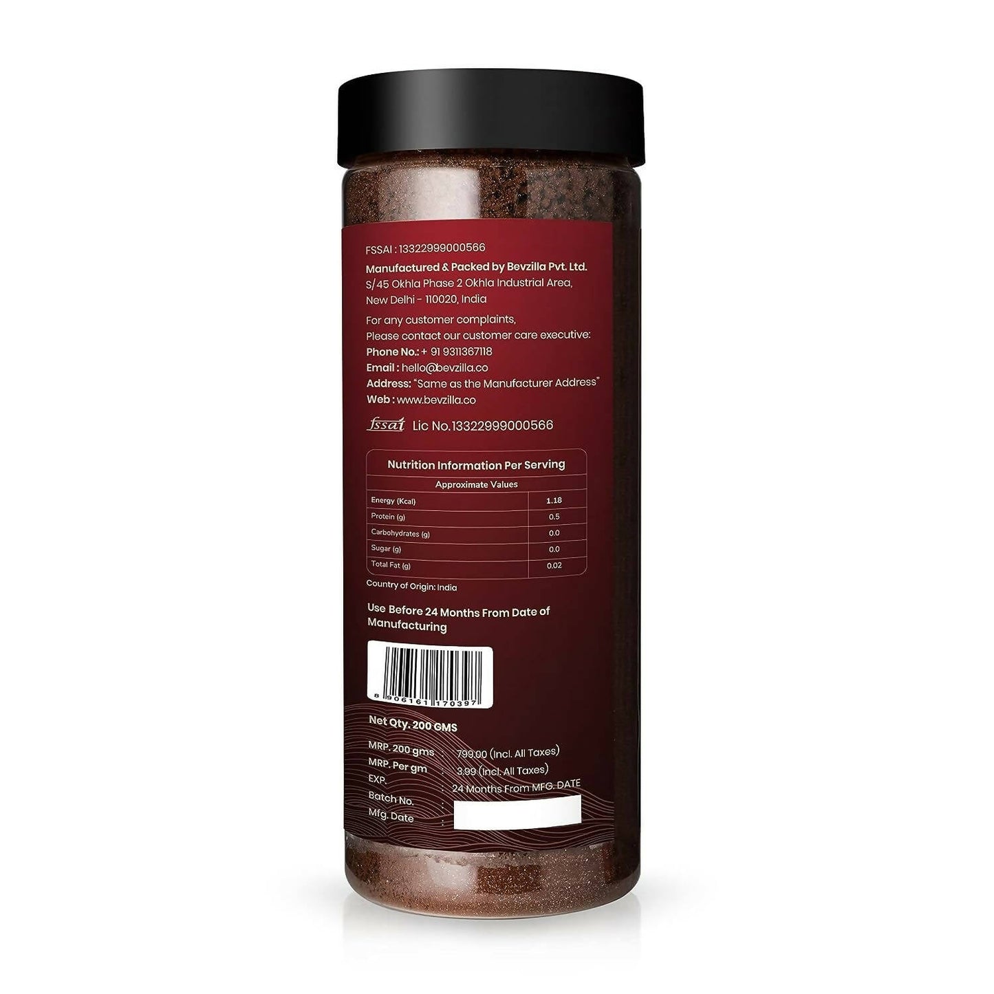 Bevzilla 100% Arabica Instant Classic Strong Coffee Powder