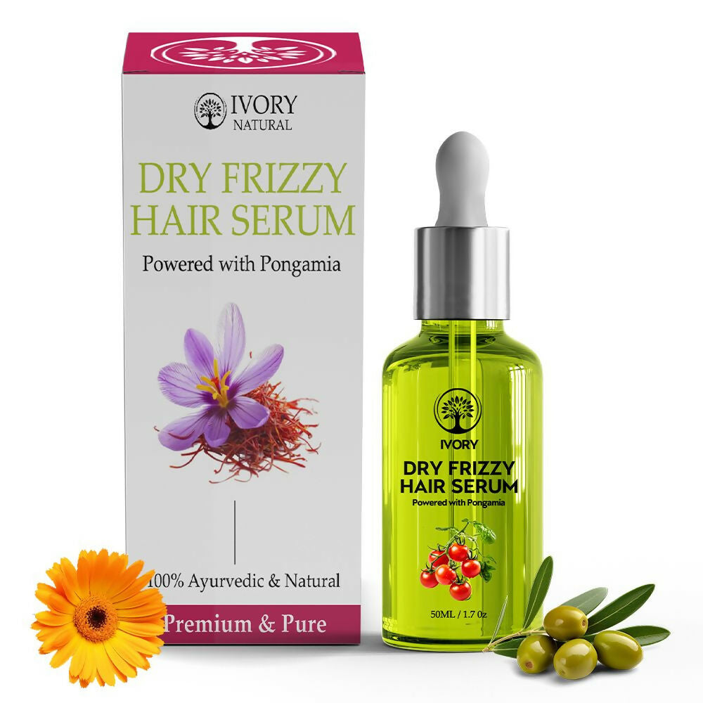 Ivory Natural Dry Frizzy Hair Serum Moisturizes Dry Strands, Detangles Hair