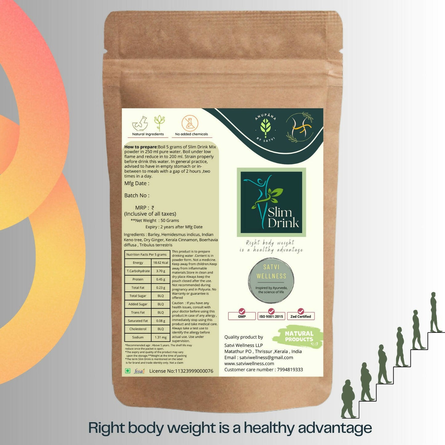 Satvi Wellness Slim Drink - Herbal Drink Mix