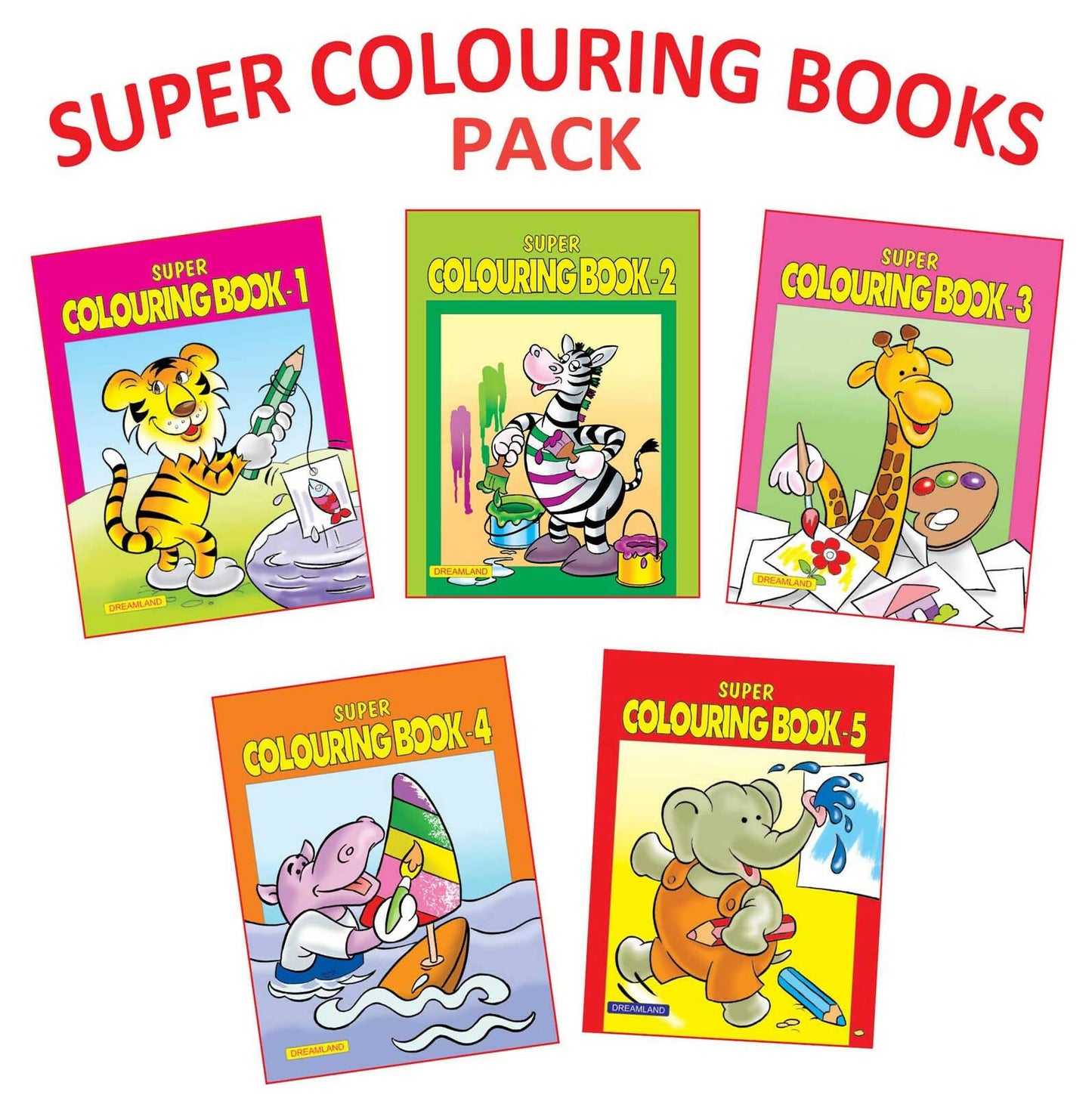 Dreamland Super Colouring book (5 titles) pack