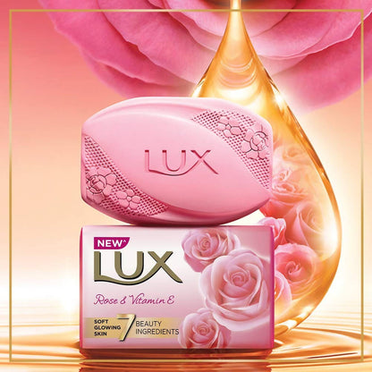 Lux Rose & Vitamin E Soap For Soft Glowing Skin